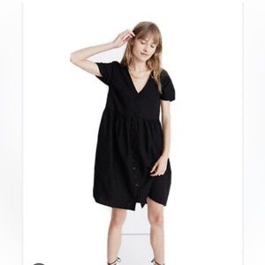 Madewell Linen-Blend Alexandra Button-Front Mini Dress size Small NWOT